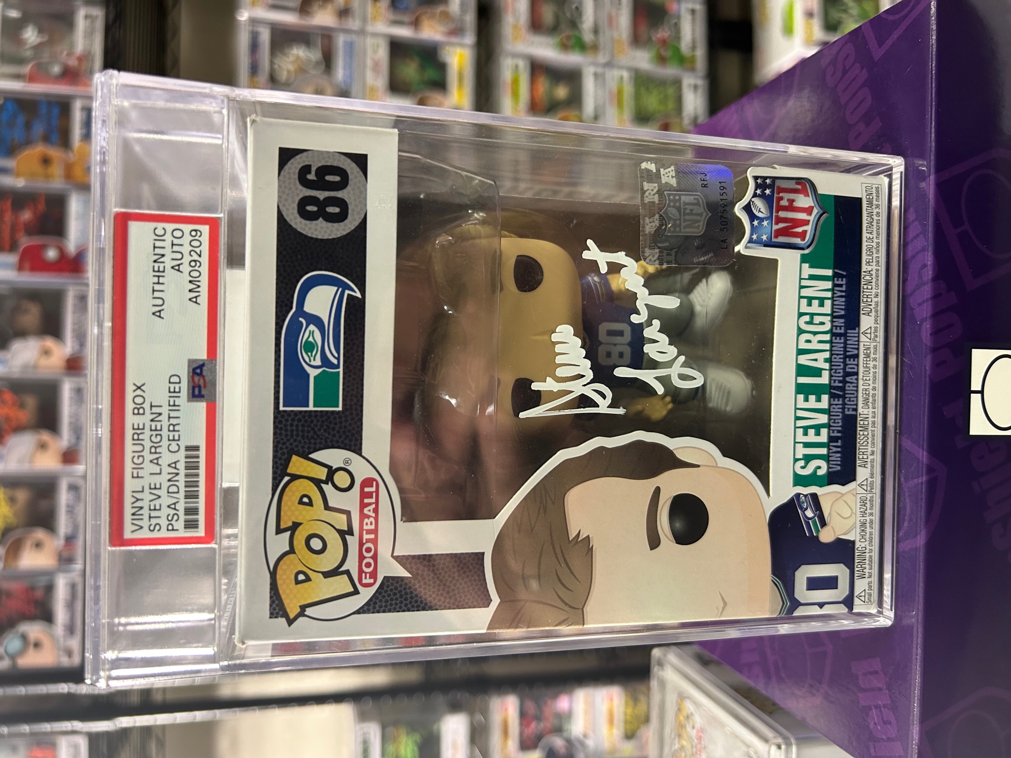 Steve Largent Signed Seattle Seahawks Funko