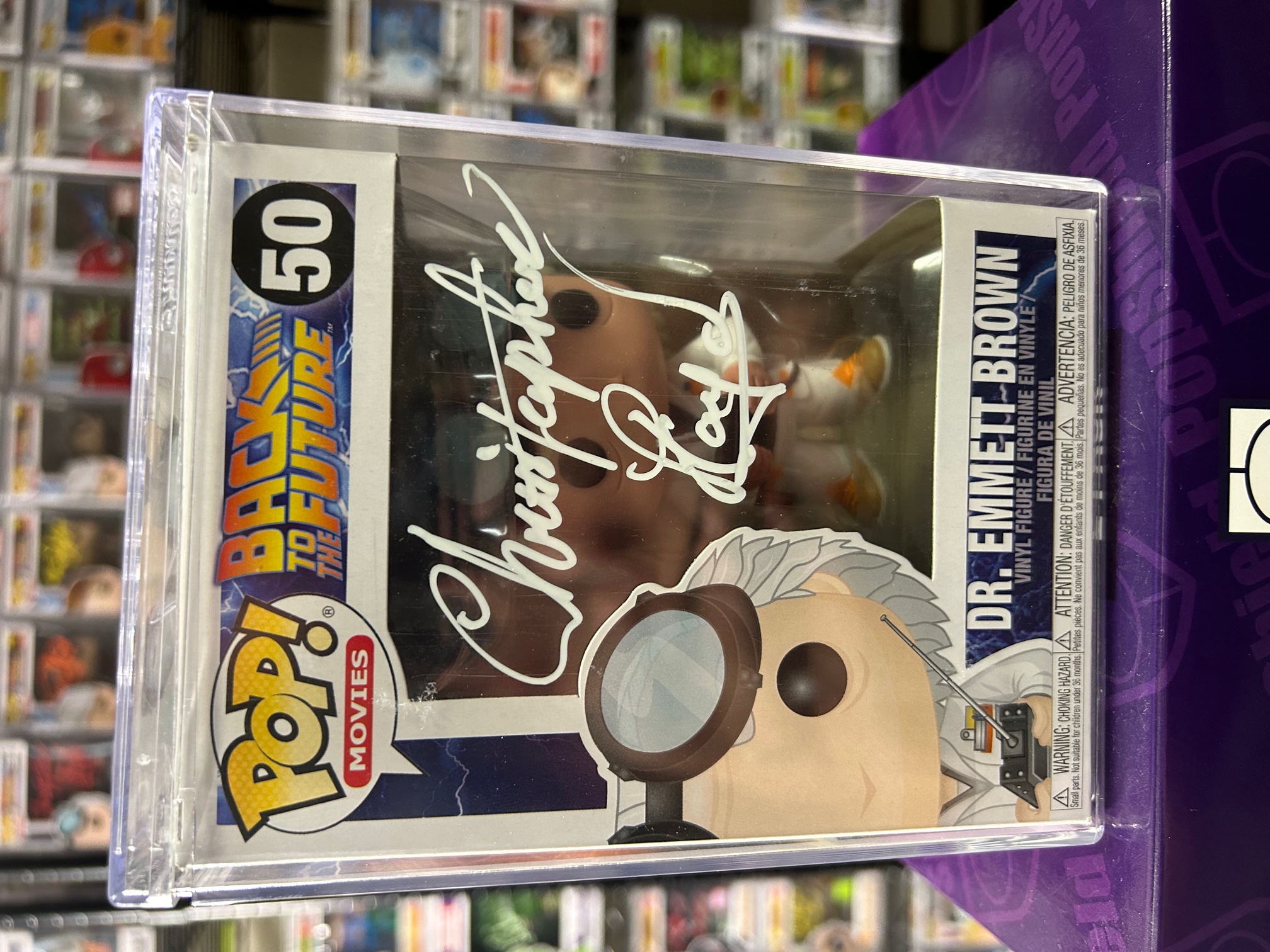 Christopher Lloyd Signed Dr Emmett Brown Funko