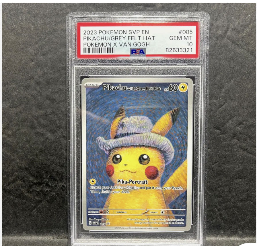 pokemon pikachu hat card with Grey Felt this unique piece of high Ash's Pikachu (SM Promo 114)