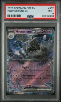 houndstone ex pokemon card value SVPen 162 Promo – PokeChalet Colorless Last Respects (160+) This attack does 10 more damage for each [P] Pokemon in your discard pile. PSA MINT 9 HOUNDSTONE ex,